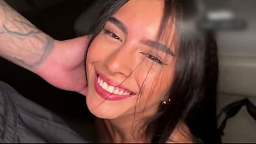 Cum in mouth! Sexy little Colombian gets fucked by her big cock neighbor!