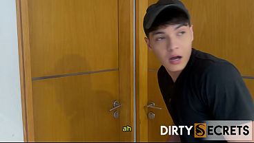 DELIVERY GUY FUCKS THE WIFE WHO SECRETLY ORDERED A DILDO BEHIND HER BLIND HUSBAND'S BACK.