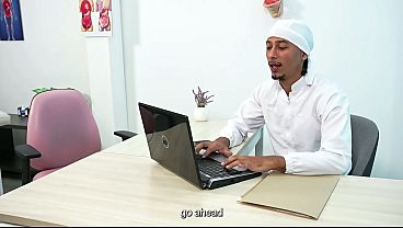 Anal Interracial-Petite Latina wife lets her doctor fuck her tight ass in his office to cure her