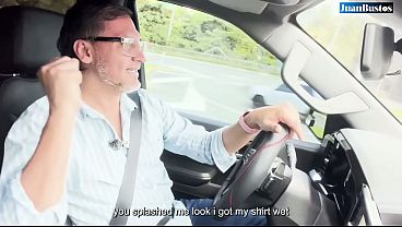 Busty Devil Khloe rides her man's big cock in the car until he fills her pussy with hot cum | Juan Bustos ROAD