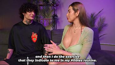 Busty MILF ends up having sex with her son's best friend when they're alone at home