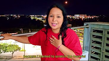Sex Story 001: Sex with my stepson's teacher on the balcony of the family apartment - DeisyYeraldine (English subtitled)