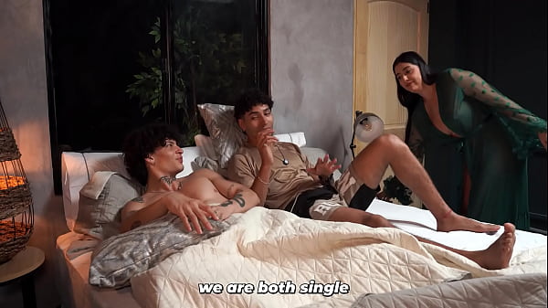What are they doing? Stepson and his friend masturbate and their stepmother decides to teach them