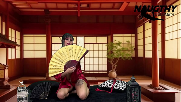 Beautiful Latin geisha enjoying her beautiful pussy
